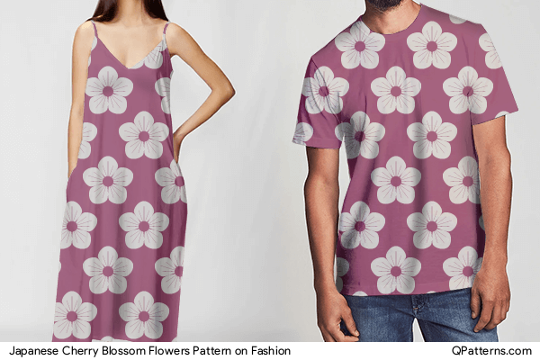 Japanese Cherry Blossom Flowers Pattern on fashion