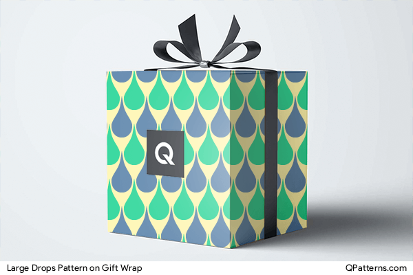 Large Drops Pattern on gift-wrap