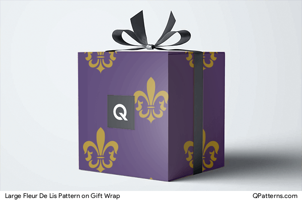 Large Fleur De Lis Pattern on gift-wrap