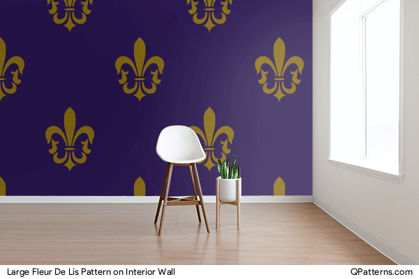 Large Fleur De Lis Pattern on interior-wall