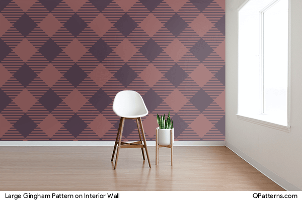 Large Gingham Pattern on interior-wall