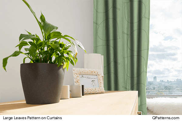 Large Leaves Pattern on curtains