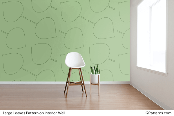 Large Leaves Pattern on interior-wall