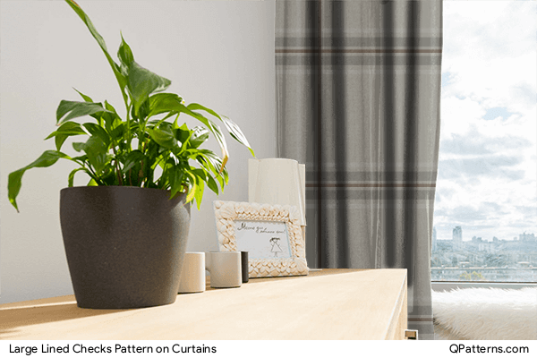 Large Lined Checks Pattern on curtains