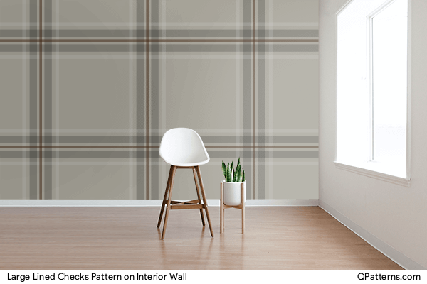 Large Lined Checks Pattern on interior-wall