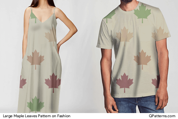 Large Maple Leaves Pattern on fashion
