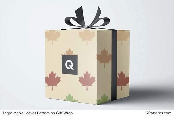 Large Maple Leaves Pattern on gift-wrap