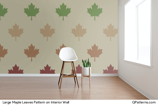 Large Maple Leaves Pattern on interior-wall