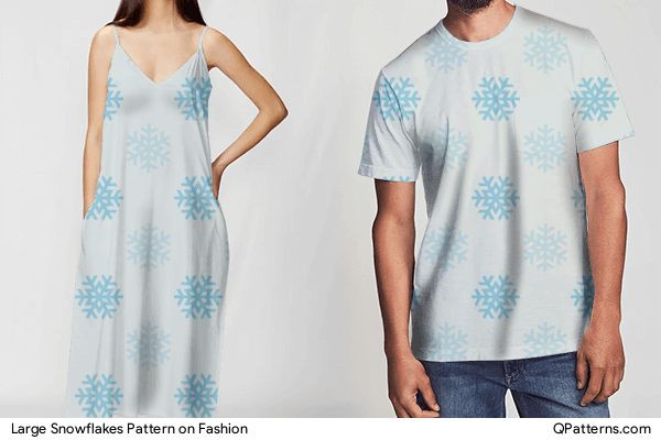 Large Snowflakes Pattern on fashion