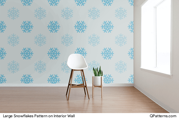 Large Snowflakes Pattern on interior-wall