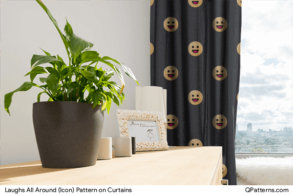 Laughs All Around (Icon) Pattern on curtains