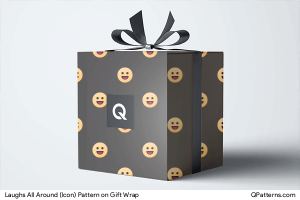 Laughs All Around (Icon) Pattern on gift-wrap