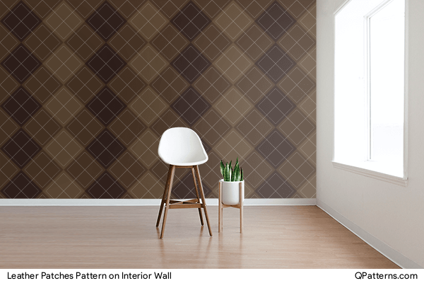 Leather Patches Pattern on interior-wall