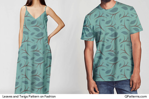 Leaves and Twigs Pattern on fashion