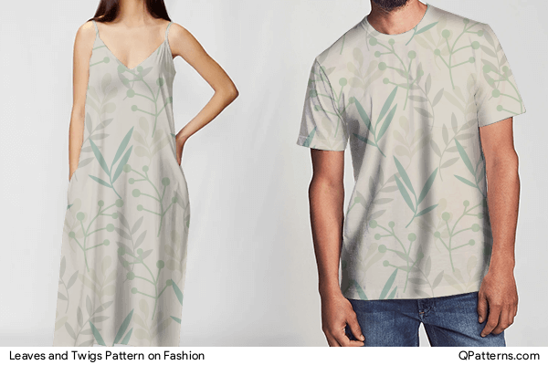 Leaves and Twigs Pattern on fashion