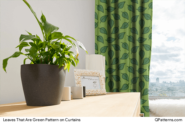 Leaves That Are Green Pattern on curtains