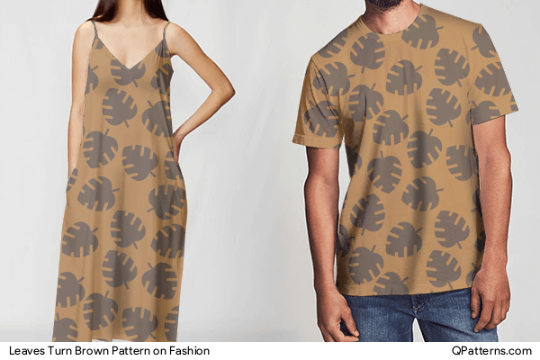 Leaves Turn Brown Pattern on fashion