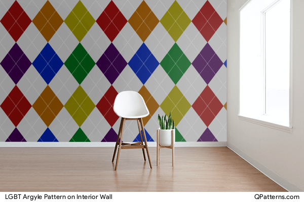 LGBT Argyle Pattern on interior-wall