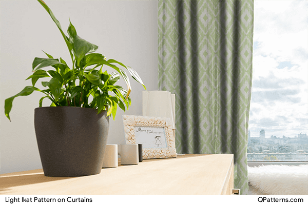 Light Ikat Pattern on curtains