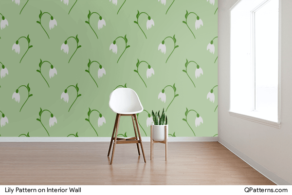 Lily Pattern on interior-wall