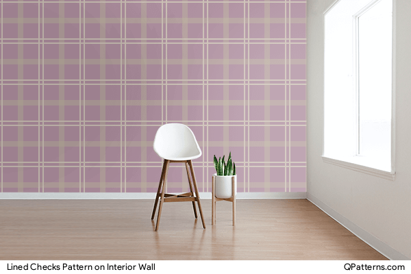 Lined Checks Pattern on interior-wall