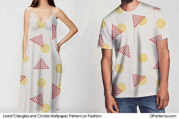 Lined Triangles and Circles Wallpaper Pattern on fashion