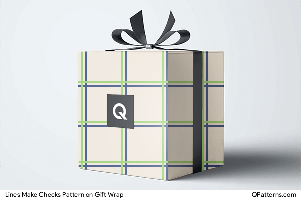 Lines Make Checks Pattern on gift-wrap