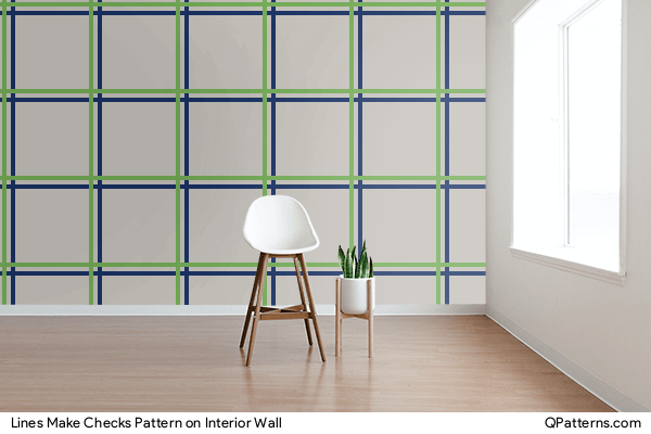 Lines Make Checks Pattern on interior-wall