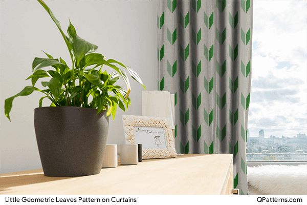 Little Geometric Leaves Pattern on curtains