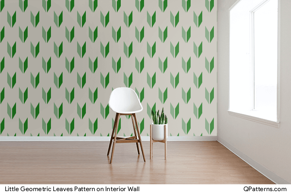 Little Geometric Leaves Pattern on interior-wall