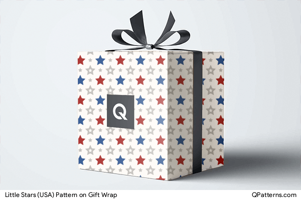 Little Stars (USA) Pattern on gift-wrap