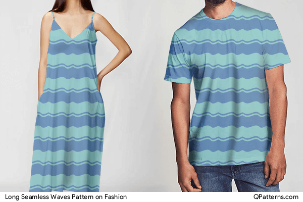 Long Seamless Waves Pattern on fashion