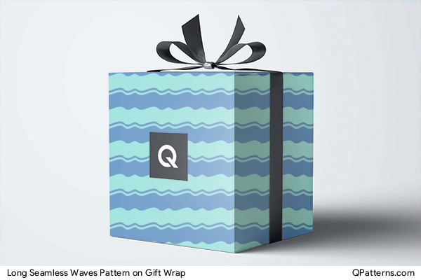 Long Seamless Waves Pattern on gift-wrap
