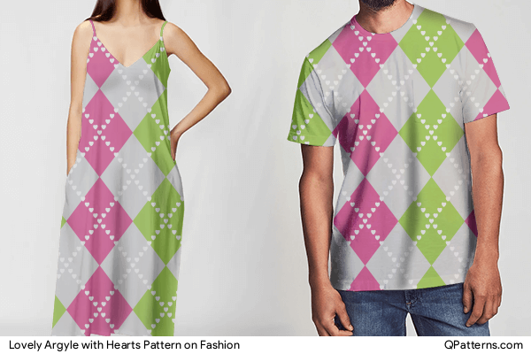 Lovely Argyle with Hearts Pattern on fashion