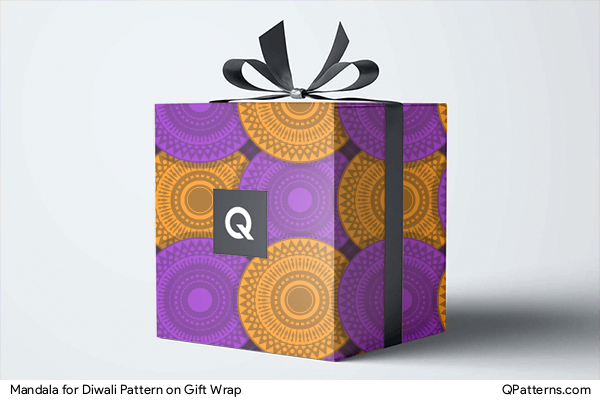 Mandala for Diwali Pattern on gift-wrap