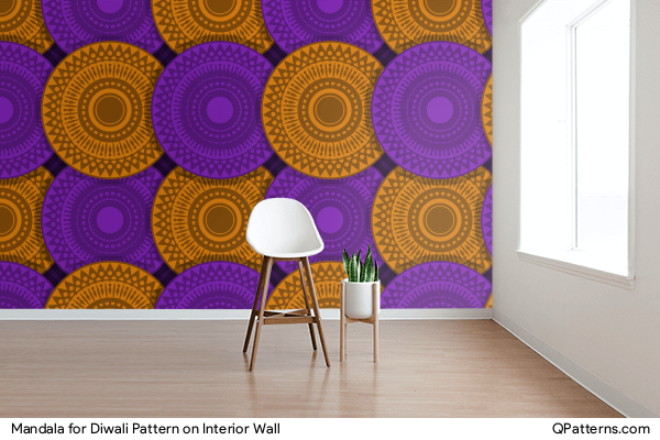 Mandala for Diwali Pattern on interior-wall