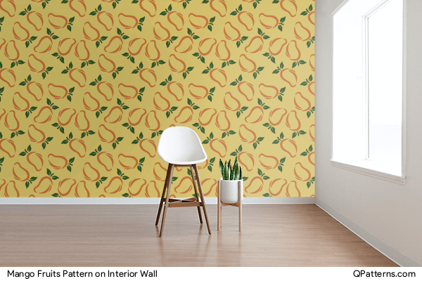 Mango Fruits Pattern on interior-wall