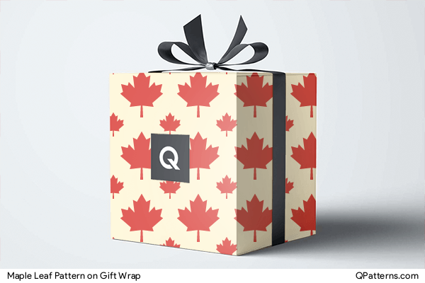 Maple Leaf Pattern on gift-wrap