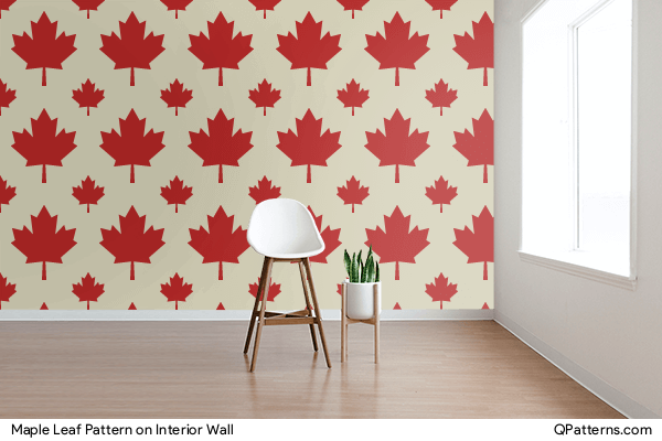 Maple Leaf Pattern on interior-wall
