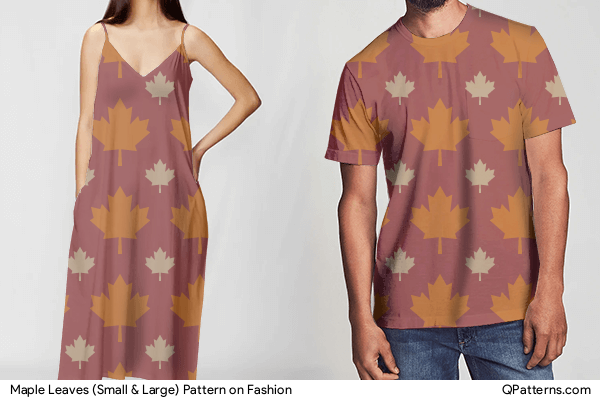Maple Leaves (Small & Large) Pattern on fashion