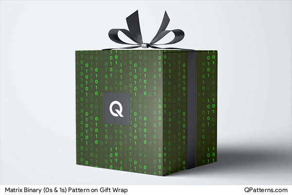 Matrix Binary (0s & 1s) Pattern on gift-wrap