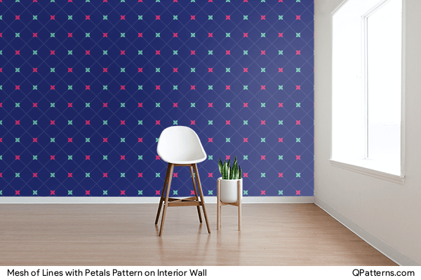 Mesh of Lines with Petals Pattern on interior-wall
