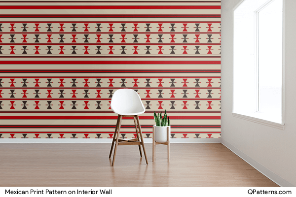 Mexican Print Pattern on interior-wall