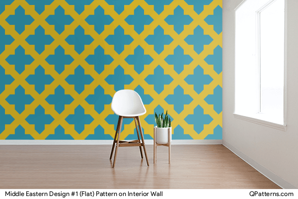 Middle Eastern Design #1 (Flat) Pattern on interior-wall