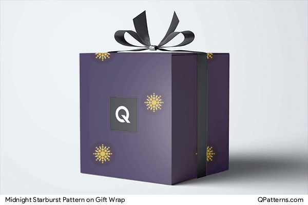 Midnight Starburst Pattern on gift-wrap