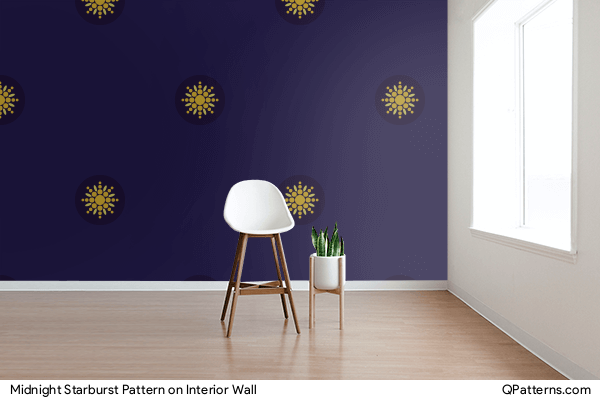 Midnight Starburst Pattern on interior-wall