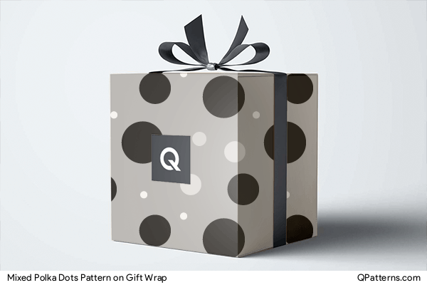 Mixed Polka Dots Pattern on gift-wrap