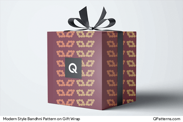Modern Style Bandhni Pattern on gift-wrap