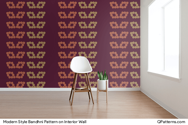 Modern Style Bandhni Pattern on interior-wall
