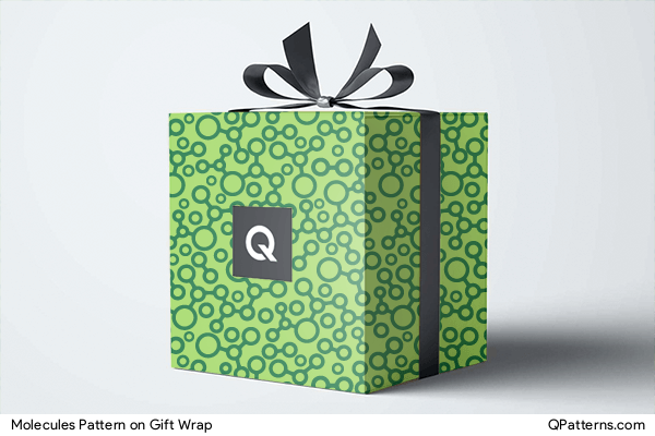 Molecules Pattern on gift-wrap
